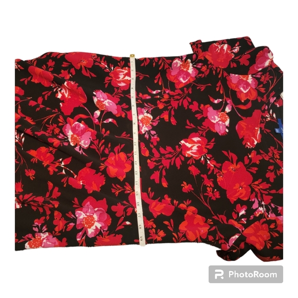 Apt. 9, Womens Black and Red Fit Flare Dress, Size XXL, Stretch Sleeves - Picture 5 of 5